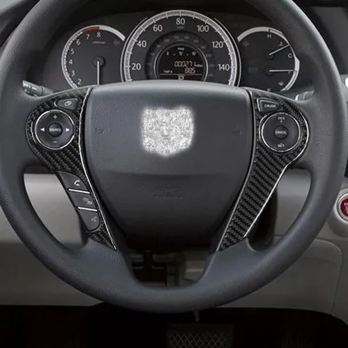 Vista 2 de Vinil autoadhesivo para panel de llaves del volante de automóvil, para Honda Accord 20132014201520162017, accesorio de decalcomanía de fibra