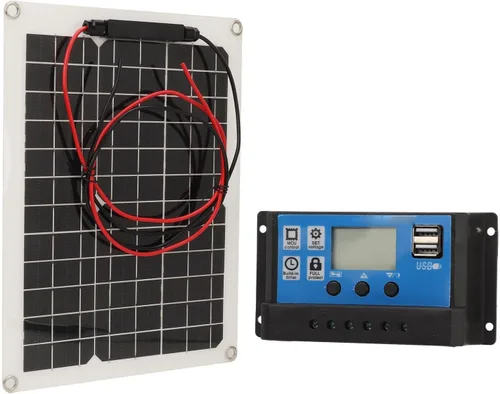 Vista 2 de Kit de panel solar de 300 W DC 12 V 24 V 50 A cargador solar de alta eficiencia IP67 impermeable con controlador para autocaravana RV