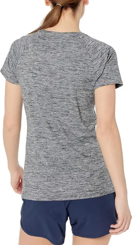 Vista 3 de Tienda Essentials Camiseta Tech Stretch de manga casquillo para mujer, paquete de 2