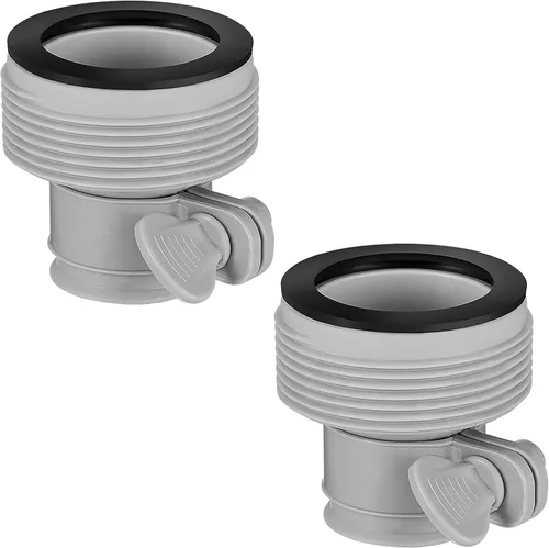 Vista 8 de PAMASE Adaptador de manguera de piscina A - Conector de conversión para mangueras de 1.5 y 1.25 pulgadas con juntas de abrazadera, piezas