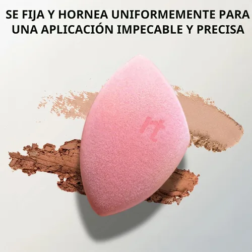 Vista 3 de Real Techniques-Miracle Microfiber Technology ideal para usar con polvos Beauty Sponge Makeup Blender, rosado