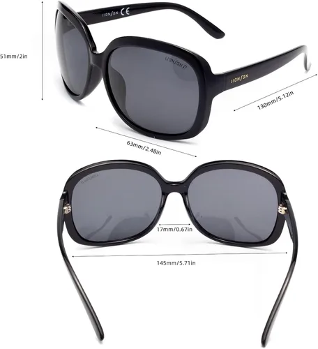 Vista 7 de LianSan Lsp301 lentes de sol extra grandes, polarizadas, para mujer