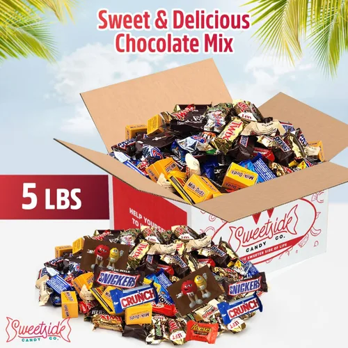 Vista 2 de Paquete variado de dulces de chocolate, dulces de chocolate a granel para fiestas, paquete variado de dulces de chocolate surtidos de 5 libras