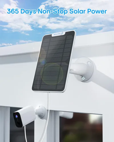 Vista 4 de Cargador de panel solar de 6 W compatible con cámara de seguridad Arlo Ultra/Ultra 2/Pro 3/Pro 4/Pro 3 Floodlight, paneles solares de carga IP65