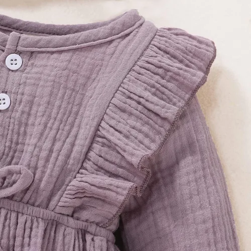 Vista 7 de Ropa de bebé recién nacida overol de manga con volantes trajes lindos para niñas