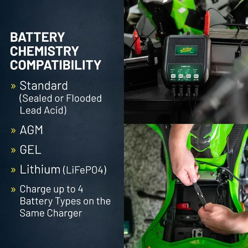 Vista 8 de Battery Tender Plus - Cargador multibanco de 4 bancos, 5 amperios (1.25 amperios por banco), cargador y mantenedor inteligente de batería múltiple