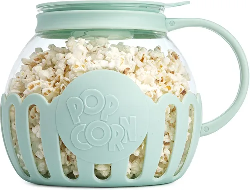 Vista 20 de Ecolution - Palomitero MicroPop patentado para microondas con vidrio seguro para temperatura, tapa 3 en 1 mide granos y derrite mantequilla, hecho