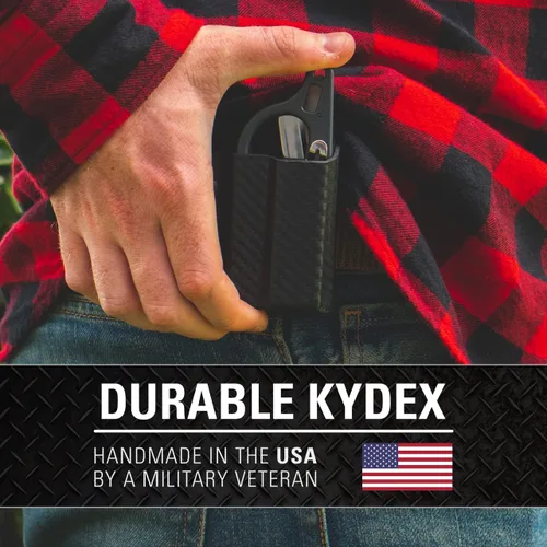 Vista 4 de Clip & Carry Kydex - Funda multiherramienta para tijeras de trauma de respuesta Raptor de cuero - Fabricado en Estados Unidos