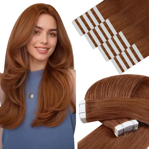 Vista 72 de YoungSee Extensiones de Cabello Humano con Cinta Balayage Extensiones de Cabello con Cinta Marrón Oscuro Extensiones de Cabello con Cinta Ombre