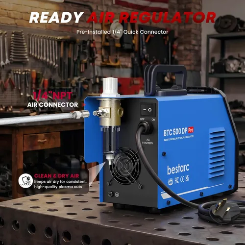 Vista 7 de Cortadora de plasma, Pilot Arc BTC500 Pro, 50A IGBT 110V/220V