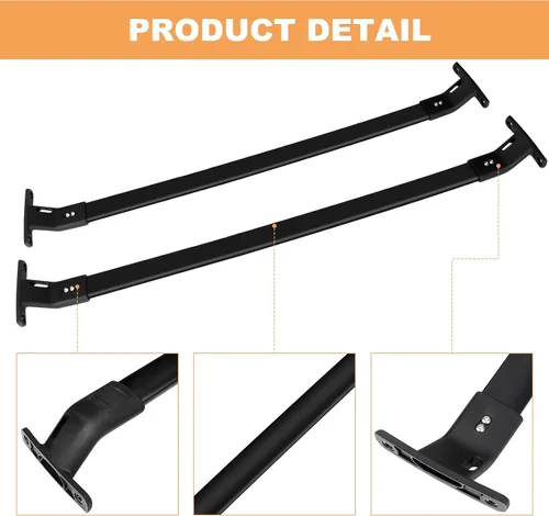 Vista 4 de FINDAUTO Barra transversal de techo para Ford Expedition/Lincoln Navigator 2018-2022 (solo compatible con modelos con rieles de techo existentes)