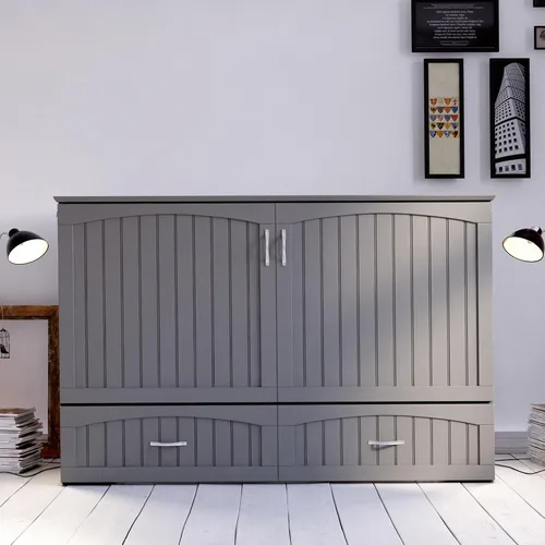 Vista 5 de AFI, Southampton Murphy - Baúl de cama Queen con colchón y cajón de 6 pulgadas, color gris