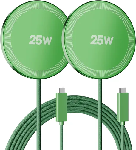 Vista 13 de Cargador inalámbrico magnético de 25 W: almohadilla de carga rápida para iPhone 17, 16, 15, 14, 13, 12 Pro Max, Samsung Galaxy S26 S25, Google Pixel