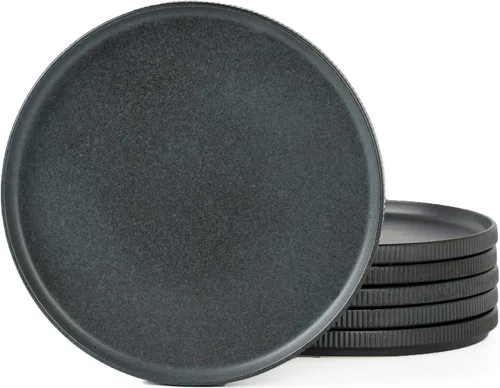 Vista 29 de famiware Star Platos de Ensalada para 6, Juego de Platos de 8 Pulgadas, Vajilla de Gres, Platos Pequeños para Postre, Ensalada, Aperitivo, Blanco