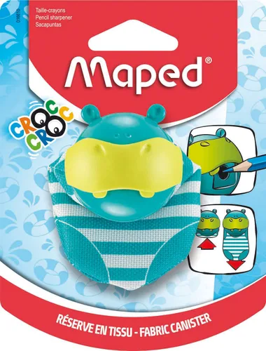 Vista 3 de Maped - Sacapuntas Croc Croc Hippo - Sacapuntas Hipopótamo - Reserva de tela elástica - Función de limpieza