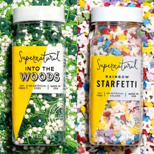 Vista 10 de Supernatural All Natural Sprinkles Juego de Navidad Sin Colorantes, Sin Colorantes Artificiales, Sin Soja, Sin Gluten, Vegano y Espolvoreados