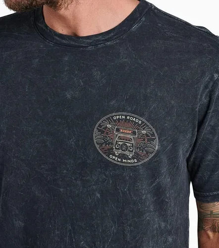 Vista 5 de Roark Camiseta de manga corta prémium para hombre, Open Roads Black