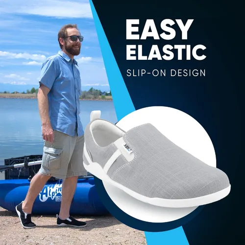 Vista 6 de Xero Shoes Aptos - Zapatos de lona de cáñamo sin cordones para hombre, casuales, ligeros y sin caídas