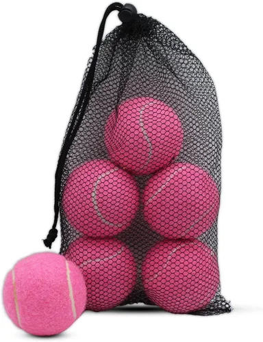 Vista 10 de SHYUJAJIE Pelotas de tenis, paquete de 6 pelotas de tenis de entrenamiento, pelotas de práctica de alta elasticidad para principiantes, pelotas
