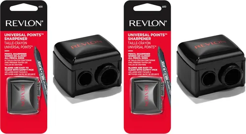 Vista 9 de Revlon Sacapuntas Universal, Sacapuntas de Maquillaje para Lápices de Maquillaje de Madera y Plástico, Se Adapta a Lápices Pequeños y Grandes