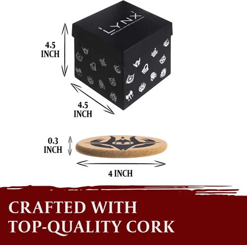 Vista 4 de HQ - Posavasos DND de corcho – Juego de 12 posavasos clase +1 DM Icon – Gran regalo nerd para jugadores de D&D, jugadores, DM, hombres o mujeres