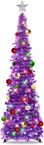 Vista 40 de N&T Nieting - Árbol de Navidad de oropel Negro