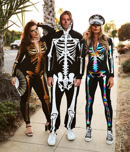 Vista 21 de Tipsy Elves Form Fitting & Flattering Skeleton Bodysuit for Halloween - Women's Skeleton Costume