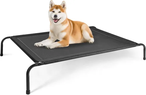 Vista 11 de FluffyDream Cama elevada de enfriamiento para perro, camas portátiles elevadas para perros, patas antideslizantes, cama hamaca portátil y duradera