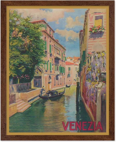 Vista 10 de Poster Master Póster de viaje vintage, impresión de turismo retro, regalo para viajeros, amigos, Venecia, Italia, Venecia, romántico, Europa, canal
