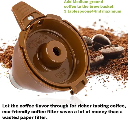 Vista 7 de Paquete de 2 cestas de café molido de una sola porción para cafetera Hamiltion FlexBrew Modelos 49974 49975 49976 49979 49957 49954 49947 49940