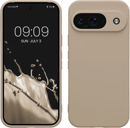 Vista 34 de kwmobile Funda compatible con Google Pixel 9 - Funda protectora delgada de TPU para teléfono - Acabado mate suave - Piedra antigua