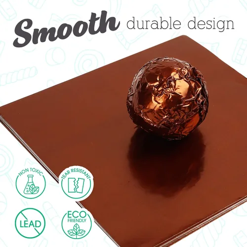 Vista 6 de LotFancy Envolturas de caramelos de aluminio para chocolates, 4 x 4 pulgadas, 900 piezas de papel de aluminio para envolver dulces, hojas cuadradas