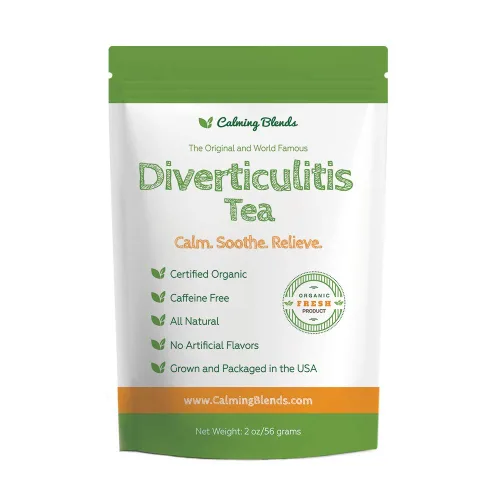 Vista 3 de Calming Blends Folleto de té y dieta de diverticulitis Incluye té calmante original 1 paquete