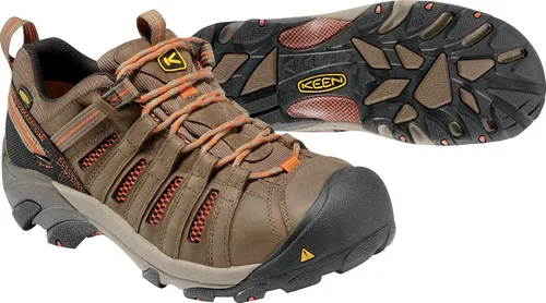 Vista 2 de KEEN Utility Zapatos de Trabajo Flint Low con Punta de Acero para Hombre Shitake/Rust