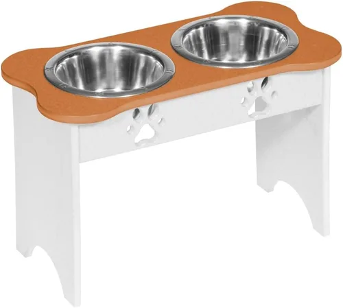Vista 122 de Poly Lumber - Comedero doble de hueso mediano de 2 cuartos de galón, color negro