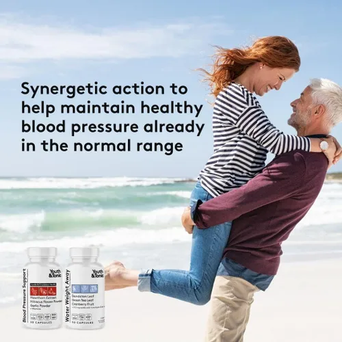 Vista 3 de Youth & Tonic Pastillas diarias de peso de agua y suplementos de apoyo para la presión arterial/diuréticos naturales para retención de agua