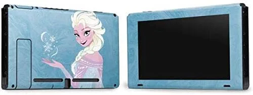 Vista 2 de Frozen Nintendo Switch Bundle PielHielo Azul Elsa Vinilo calcomanía de piel para su Switch Bundle