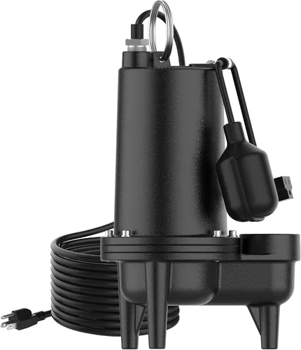 Vista 7 de 3/4 HP Bomba sumergible de aguas residuales 120V 6400 GPH Bomba de Oscuro