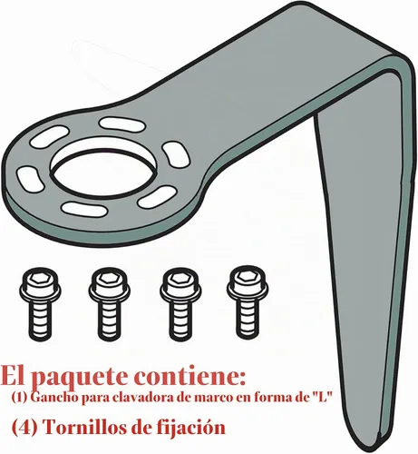 Vista 6 de Gancho de riel 889661M para colgador de herramientas Metabo HPT Compatible con Hitachi, aluminio ligero, ajuste amplio con distancia ajustable desde