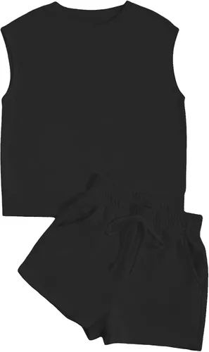 Vista 5 de Verdusa Conjunto de 2 piezas para mujer con manga casquillo y pantalón corto