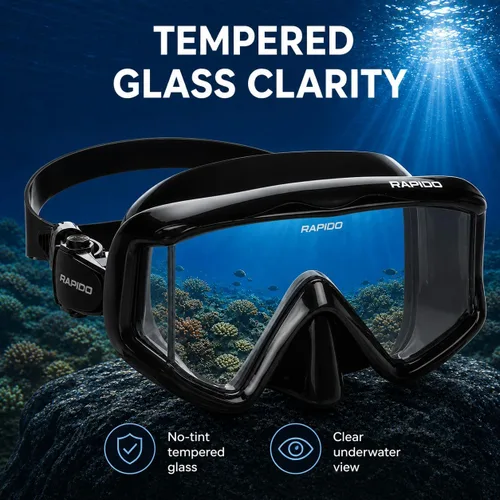 Vista 3 de Rapido Clareza Three Lens Mask Negro