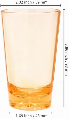 Vista 4 de Vasos irrompibles para beber, vasos de jugo de 5 onzas, vasos de plástico, juego de 6 en 3 colores surtidos