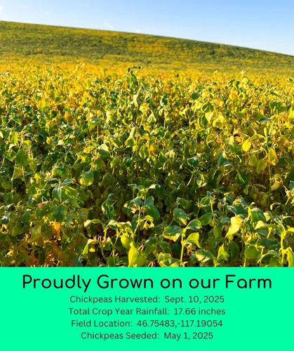 Vista 3 de Palouse Brand Garbanzos certificados sin residuos de glifosato Frijoles de Garbanzo 1 libra Cultivado familiar en el estado de Washington