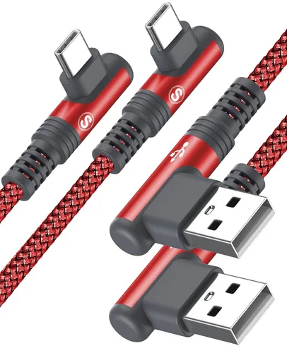 Vista 12 de sweguard Cargador USB a tipo C para iPhone 17 de 90 grados [2 unidades, 3.3 pies] Cable de carga rápida para iPhone 17 16 15 Pro Max Plus Galaxy S25
