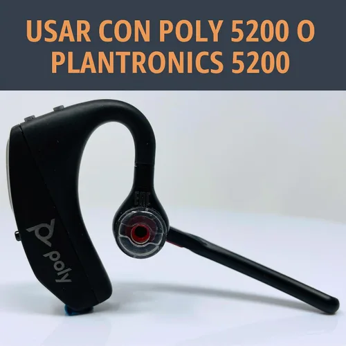 Vista 3 de Poly Plantronics Voyager 5200 - Funda de carga y soporte de acoplamiento, paquete global de Teck con paño de microfibra GTW