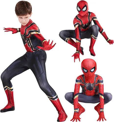 Vista 2 de AODAI Disfraz de superhéroe de Halloween para niños, disfraz de superhéroe para niños