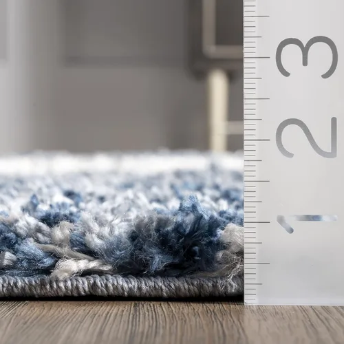 Vista 2 de nuLOOM Transitional Regina Shag - Alfombra decorativa, 3 x 5, color azul
