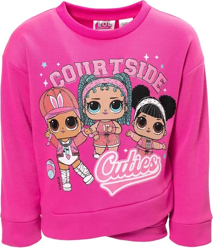 Vista 4 de L.O.L. Surprise! Fierce Bhaddie Flipside Unity - Conjunto de sudadera y leggings de forro polar cruzado para niñas pequeños a niños grandes, Rosado