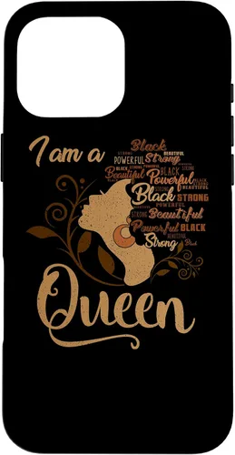 Vista 19 de Funda para iPhone 16 BLM Melanin Women I'm a Queen African American Black Pride