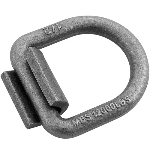 Vista 3 de Anillo en D soldado de 1/2 pulgada con soporte de 2 pulgadas, 4,000 libras WLL de acero forjado de alta resistencia, anclaje de anclaje en anillo